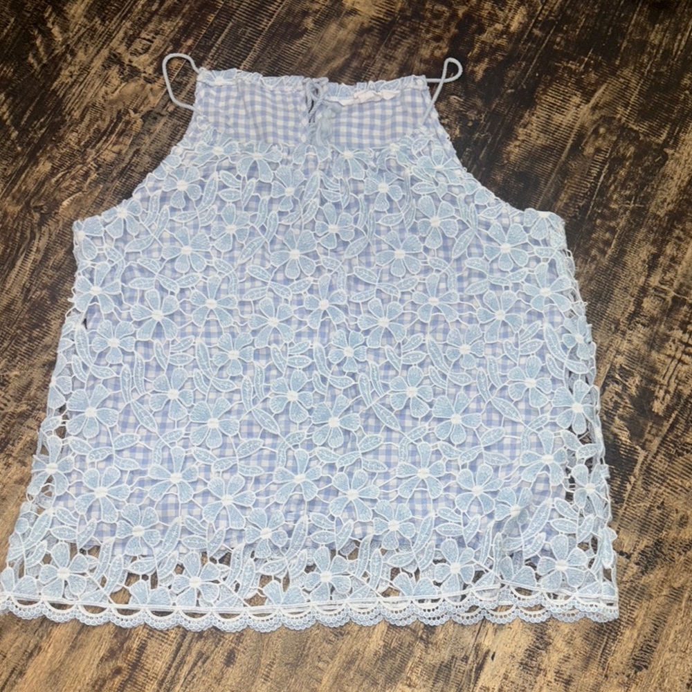 BB Dakota White Cropped Embellished Tank Top